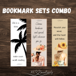 Bookmark Sets combo bookmarks with trees, flowers and ladies